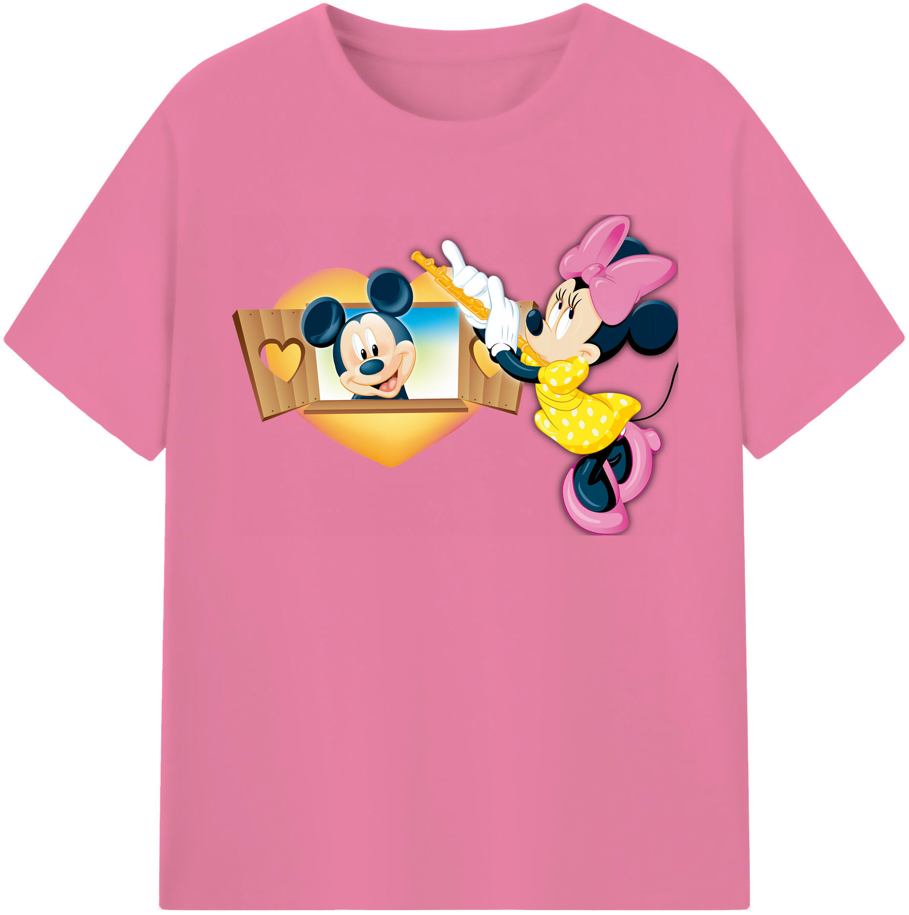 （画像用） ミッキーマウス Mickey Mouse 綿100％半袖Tシャツ（フロントプリント）